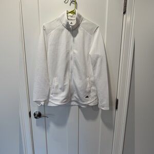 Adidas Golf White Performance Jacket with High Collar